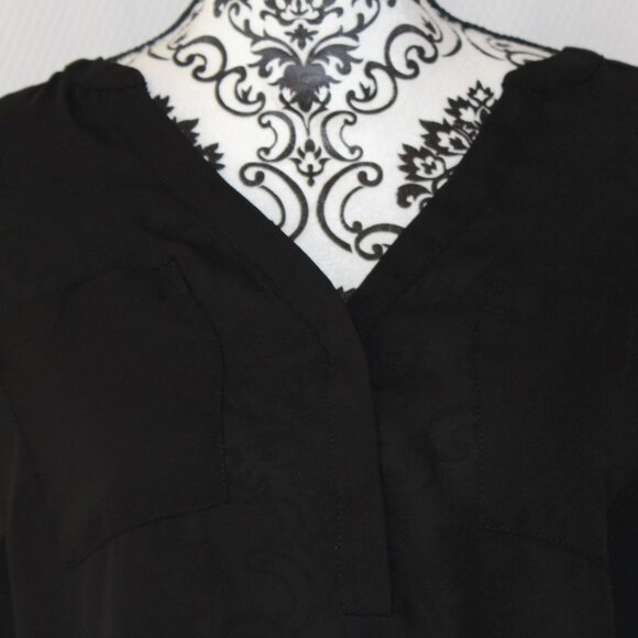 FALL SALETorrid Harper Georgette Black Sleeveless Pullover, 0 Large 12 Pre-Loved - Picture 4 of 11